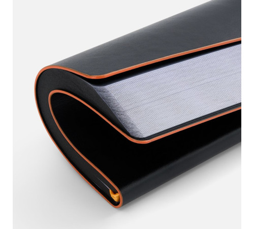 Ежедневник Trait, недатированный, черный с оранжевым