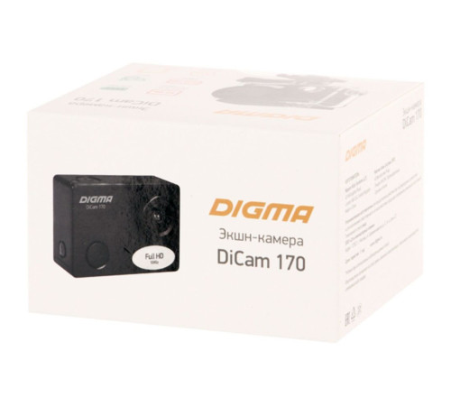 Экшн-камера Digma DiCam 170, черная