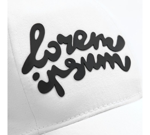 Бейсболка Canopy, белая с темно-синим кантом