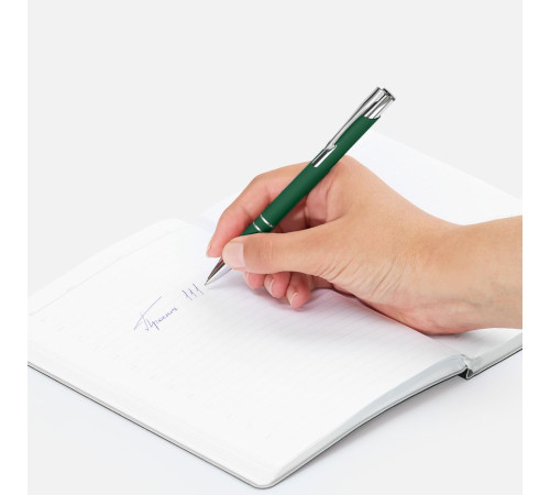 Ручка шариковая Keskus Soft Touch, зеленая