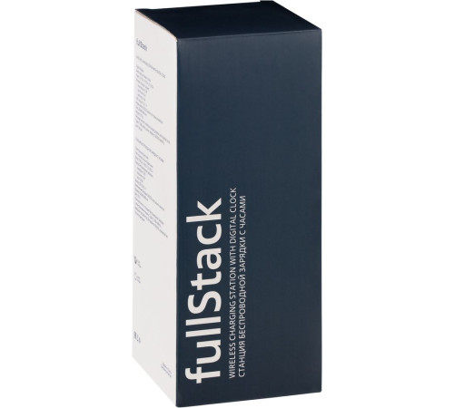 Станция беспроводной зарядки с часами fullStack, черная