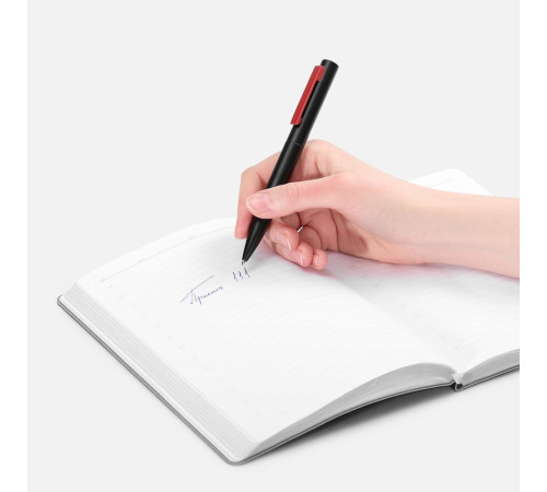 Ручка шариковая Inkolor, черная с красным