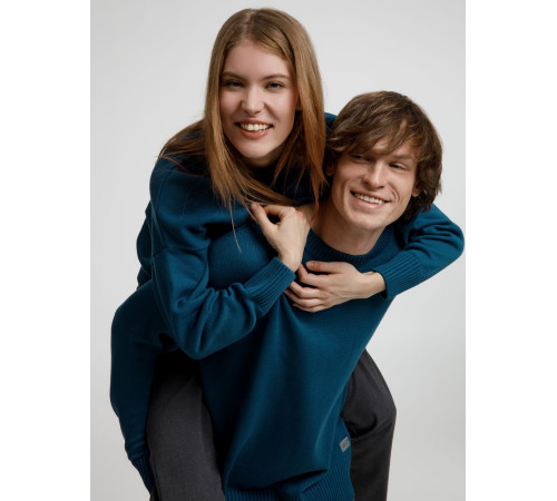 Джемпер оверсайз унисекс Stated в сумке, синий (морская волна)