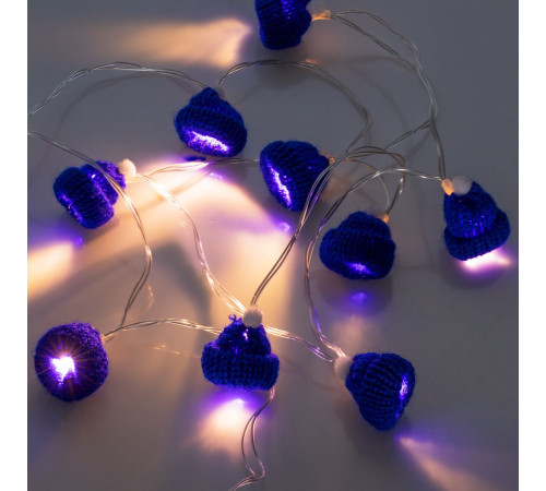 Гирлянда Cosy Poms, синяя