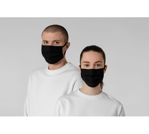 Маска гигиеническая Respire, двухслойная, немедицинская, черная
