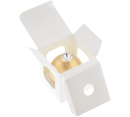 Елочный шар Finery Matt, 8 см, матовый золотистый