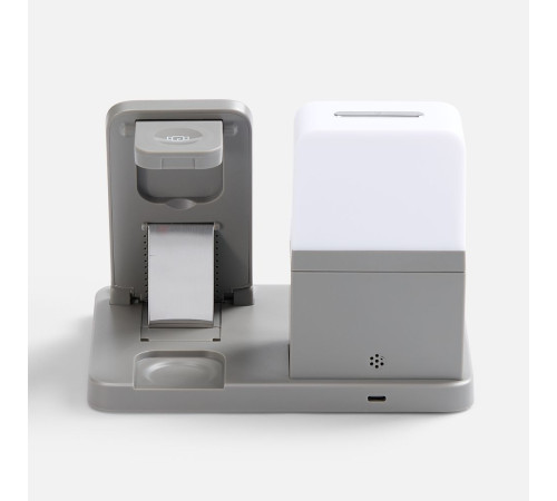 Зарядная станция с электронными часами и подсветкой Large Charge ver.3, серая