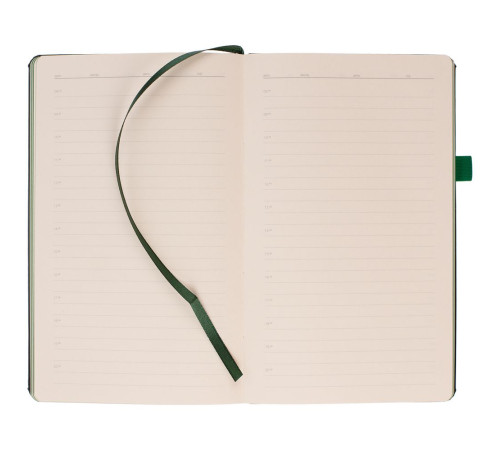 Ежедневник Ton Black, недатированный, черный с зеленым