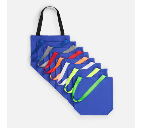 Шопер B5, синий с широкими синими ручками