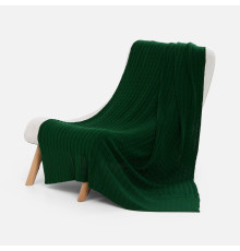 Плед Tressa, темно-зеленый