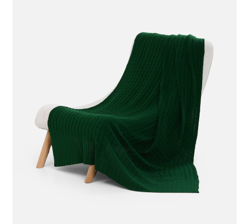 Плед Tressa, темно-зеленый