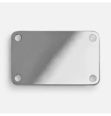 Шильдик металлический Furo, серебристый глянцевый