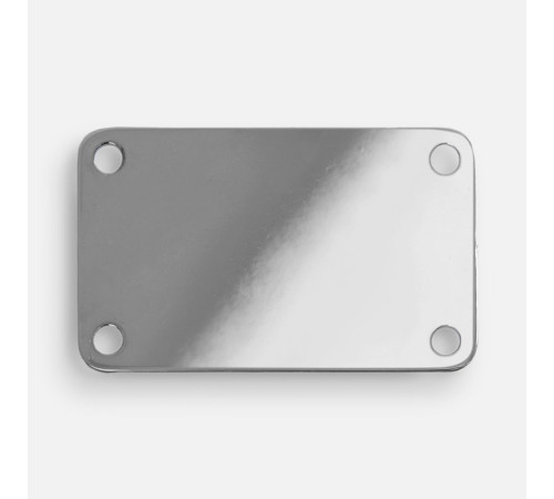 Шильдик металлический Furo, серебристый глянцевый