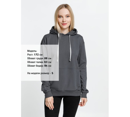 Толстовка с капюшоном Kirenga, темно-серая (графит)