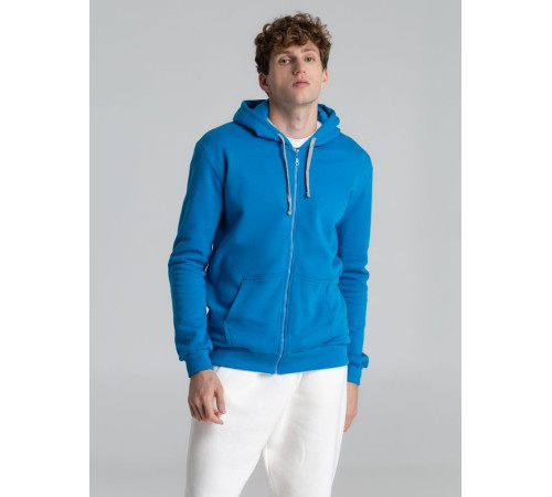 Толстовка с капюшоном на молнии Unit Siverga Heavy, бирюзовая