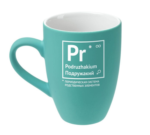 Кружка «Подружакий» с покрытием софт-тач, бирюзовая