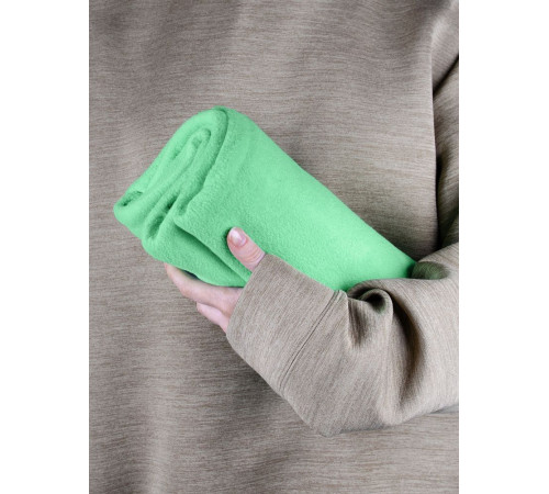 Флисовый плед Warm&Peace, светло-зеленый