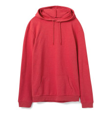 Толстовка с капюшоном унисекс Hoodie, красный меланж