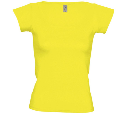 Футболка женская Melrose 150 с глубоким вырезом, лимонно-желтая