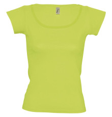 Футболка женская Melrose 150 с глубоким вырезом, зеленое яблоко