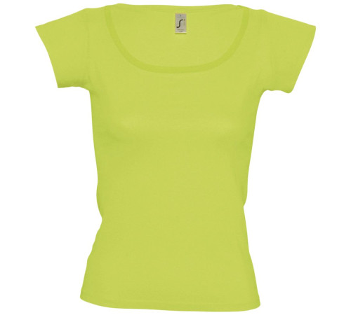 Футболка женская Melrose 150 с глубоким вырезом, зеленое яблоко