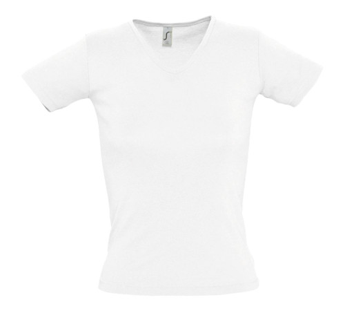 Футболка женская Lady 220 с V-образным вырезом, белая