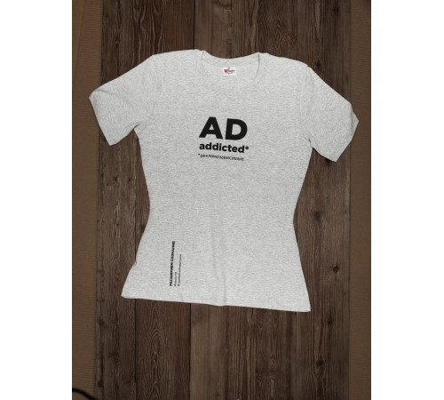 Футболка женская T-bolka Stretch Lady, серый меланж