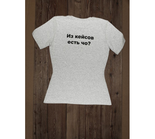 Футболка женская T-bolka Stretch Lady, серый меланж