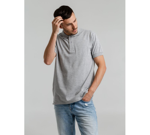 Рубашка поло мужская Virma Premium, серый меланж