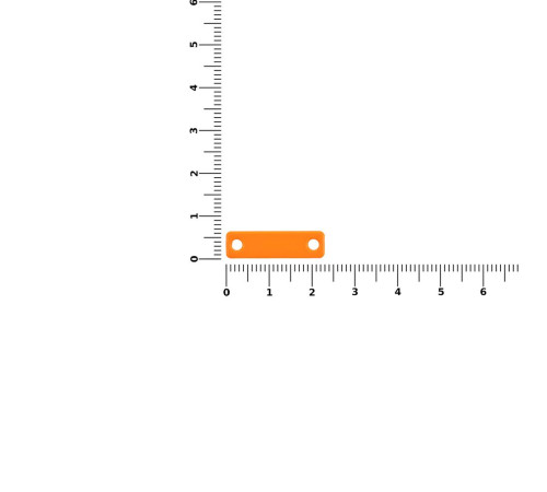 Шильдик металлический Alfa Liten, оранжевый неон