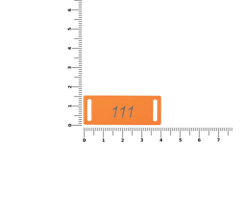 Шильдик металлический Kova, оранжевый неон