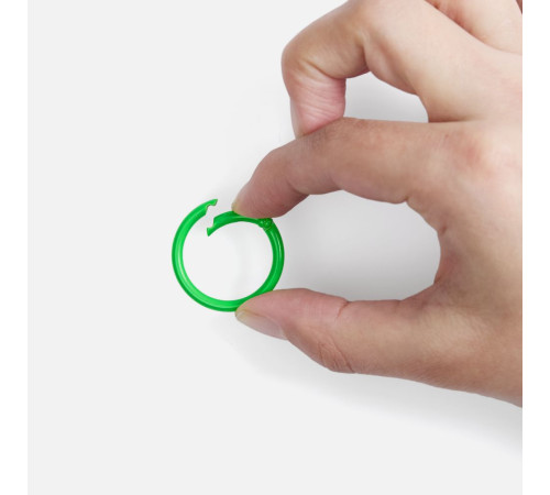 Карабин-кольцо Claus, L, зеленый неон