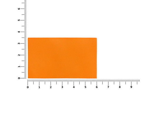 Лейбл тканевый Epsilon, M, оранжевый неон