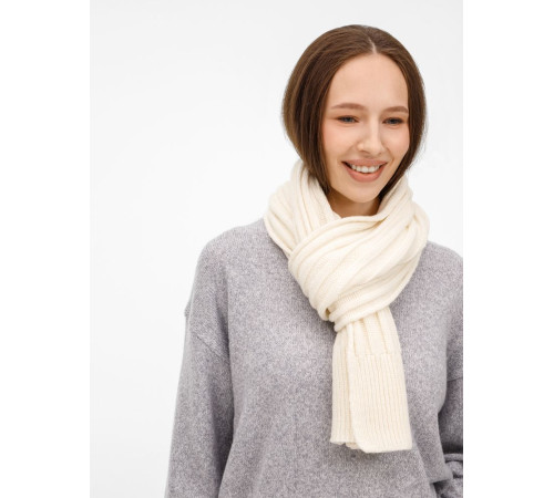 Шарф Bellish, белый (ванильный)