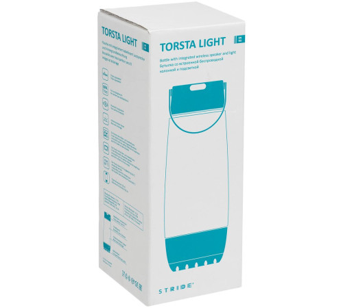 Бутылка для воды Torsta Light с колонкой и светильником, серая