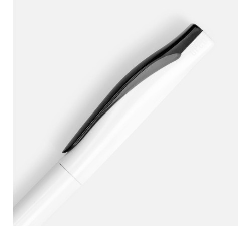 Ручка шариковая Pin, белая с черным