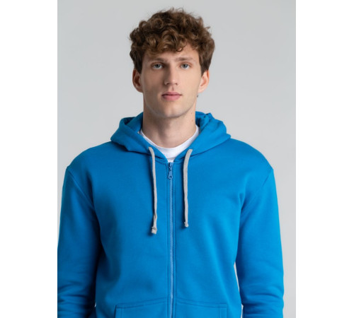 Толстовка с капюшоном на молнии Unit Siverga Heavy, бирюзовая