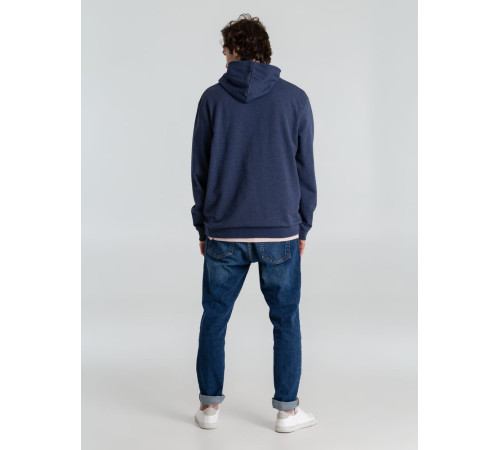 Толстовка с капюшоном унисекс Hoodie, синий меланж