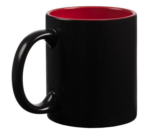 Кружка-хамелеон On Display, матовая, черная с красным