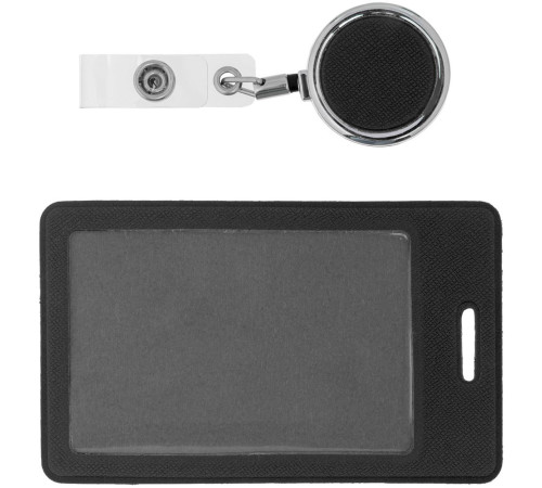 Чехол для пропуска с ретрактором Devon, черный