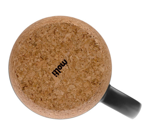 Кружка с пробковой подставкой Corky Walk, серая