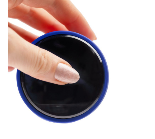 Смарт-бутылка с заменяемой батарейкой Long Therm Soft Touch, синяя