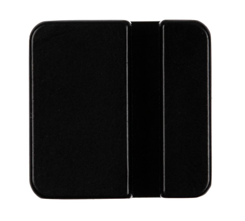 Квадратный шильдик на резинку Epoxi, черный