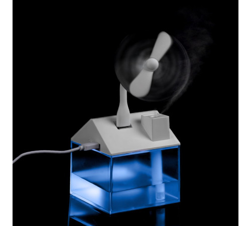 Настольный увлажнитель Arioso с вентилятором и лампой, белый