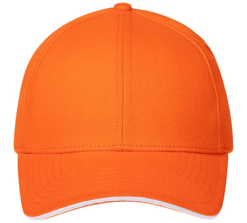 Бейсболка Spiker, оранжевая с белым