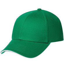 Бейсболка Spiker, зеленая с белым