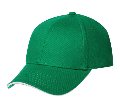 Бейсболка Spiker, зеленая с белым