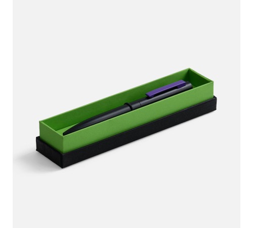 Футляр Nastro для 1 ручки, черный с зеленым