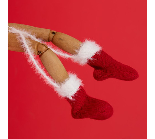 Подвеска на елку «Вьюжка», носочки, красная