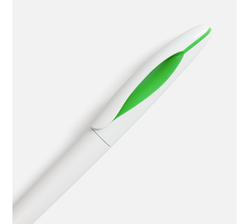 Ручка шариковая Nave, белая с зеленым